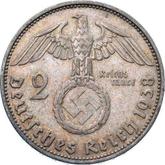 Reverse 2 Reichsmark 1938 J