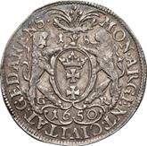 Reverse Ort (18 Groszy) 1650 GR Danzig