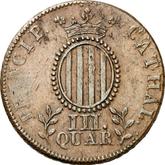 Reverse 3 Cuartos 1836 Catalonia