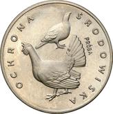 Reverse 100 Zlotych 1980 MW Pattern Capercaillie