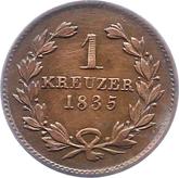 Reverse Kreuzer 1835 D