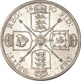 Reverse Florin 1890 JEB Jubilee Head