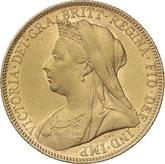 Obverse Sovereign 1899 M Veiled head