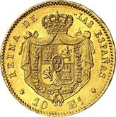 Reverse 10 Escudos 1865