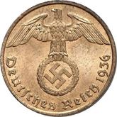 Reverse 1 Reichspfennig 1936 J