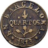 Reverse 4 Cuartos 1813 Casting