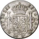 Reverse 20 Reales 1823 S RD