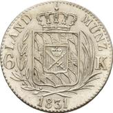 Reverse 6 Kreuzer 1831