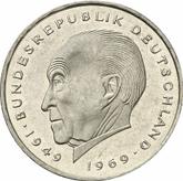 Obverse 2 Mark 1976 J Konrad Adenauer