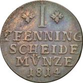 Reverse 1 Pfennig 1814 FR