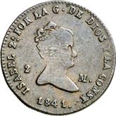 Obverse 2 Maravedís 1841 Ja
