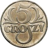 Reverse 5 Groszy 1925 WJ Pattern