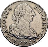 Obverse 8 Reales 1774 M PJ