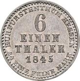 Reverse 1/6 Thaler 1845
