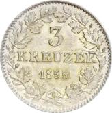 Reverse 3 Kreuzer 1855