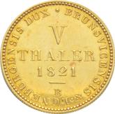 Reverse 5 Thaler 1821 B