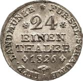 Reverse 1/24 Thaler 1826
