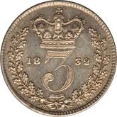 Reverse Threepence 1832 Maundy