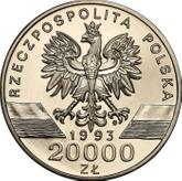 Obverse 20000 Zlotych 1993 MW ET Pattern Barn swallow