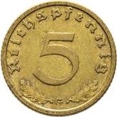 Obverse 5 Reichspfennig 1936 G