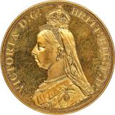 Obverse Five Pounds 1887 S JEB