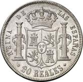 Reverse 20 Reales 1857