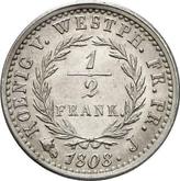 Reverse 1/2 Franc 1808 J