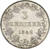 Reverse 3 Kreuzer 1846