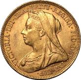 Obverse Sovereign 1899 P Veiled head