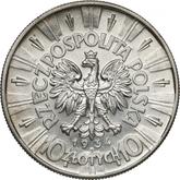 Obverse 10 Zlotych 1934 Jozef Pilsudski