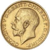 Obverse Sovereign 1918 S