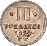 Reverse 3 Pfennig 1819 F.W.