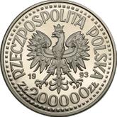 Obverse 200000 Zlotych 1993 MW ET Pattern Casimir IV Jagiellon