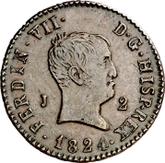 Obverse 2 Maravedís 1824 J