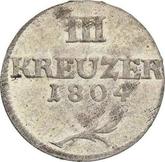 Reverse 3 Kreuzer 1804 L