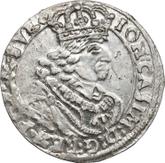Obverse 6 Groszy (Szostak) 1662 TT Bust in a circle frame