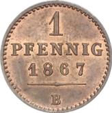 Reverse 1 Pfennig 1867 B