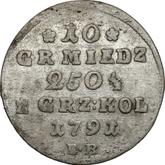 Reverse 10 Groszy 1791 EB