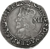 Obverse Shilling no date (1642-1649) Seventh portrait type