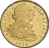 Obverse 8 Escudos 1784 Mo FF