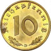 Obverse 10 Reichspfennig 1937 D