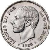 Obverse 5 Pesetas 1885 MPM
