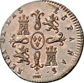 Reverse 2 Maravedís 1843