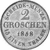 Reverse 2 Groschen 1858 F