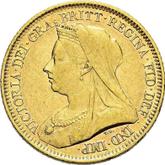 Obverse Half Sovereign 1893 S Veiled head