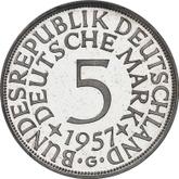 Obverse 5 Mark 1957 G