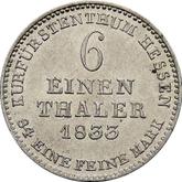 Reverse 1/6 Thaler 1833