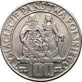 Reverse 100 Zlotych 1966 MW Pattern Mieszko and Dabrowka