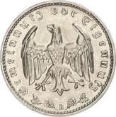 Reverse 1 Reichsmark 1939 B