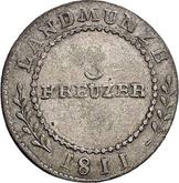 Reverse 3 Kreuzer 1811